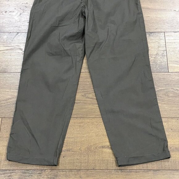 Anthropologie Cartonnier Pants Womens Green Pleated Belted Tie Waist Cuffed Crop - Picture 9 of 14